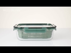 Contenants en verre pour le stockage des aliments avec couvercle en silicone liquide