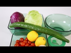 Saladier en verre de couleur teal / Plat à four en verre borosilicaté de haute qualité, lavable au lave-vaisselle