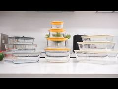 Entreposage de produits alimentaires en verre de conception simple avec couvercle en verre