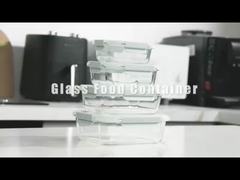 Récipient alimentaire en verre hermétique avec couvercle