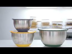 IKOO stainless steel salad bowl with lid