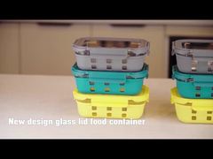 récipient en verre pour les aliments avec pochette en silicone