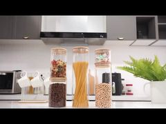 Récipient en verre avec couvercle en bambou