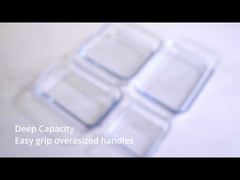 Plateau de cuisson en verre à côtes