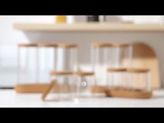 IKOO Bouteilles en verre avec couvercle en liège