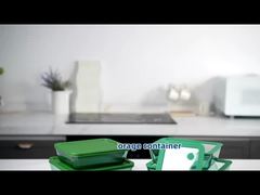 Récipient alimentaire en verre IKOO de couleur teal avec couvercle