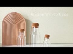 Carafe en verre transparent IKOO avec bouchon en liège