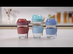 Vasos de yogur de vidrio IKOO con tapas