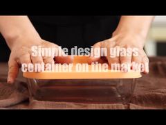 IKOO simple design glass container with PE lid