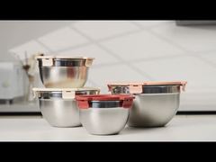 Чаша для смешивания из нержавеющей стали с защелкивающейся крышкой