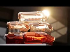 ribbed glass containers with color sprayed