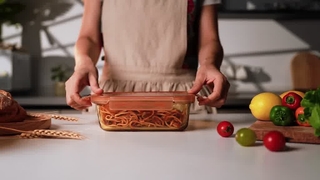 Contenants alimentaires en verre ambré de qualité supérieure, hermétiques et empilables