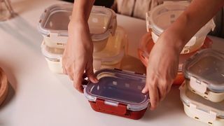 glass containers with pp lid and silicone sleeve