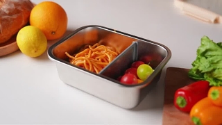 Récipient de préparation de repas en acier inoxydable de qualité supérieure avec séparateur