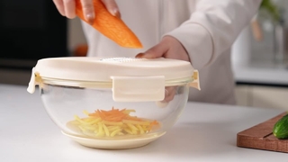 Bol à salade en verre ultime avec râpe pour la préparation des repas