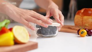 stackable glass containers with lid